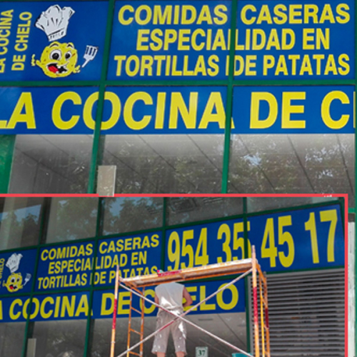 Vinilo impreso pegado exterior